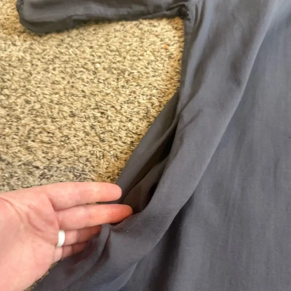 JOHNNY WAS Calme Lightweight Blue Linen Midi Dress with Slip Button Neckline XS - Picture 8 of 10